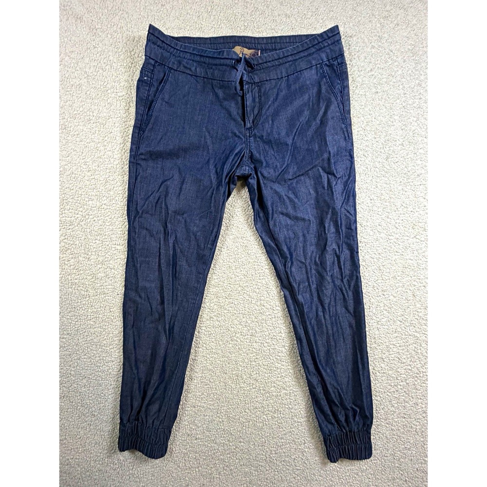 Paige Womens Size 23 Blue Denim Jogger Pants Low Rise Skinny Leg Stretch Jeans